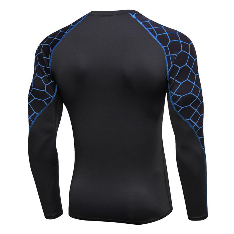 Man Quick Dry Compression Shirt Long Sleeves T Shirt Plus Size Fitness Clothing Solid Colorquick Dry Bodybuild Fitness Shirt