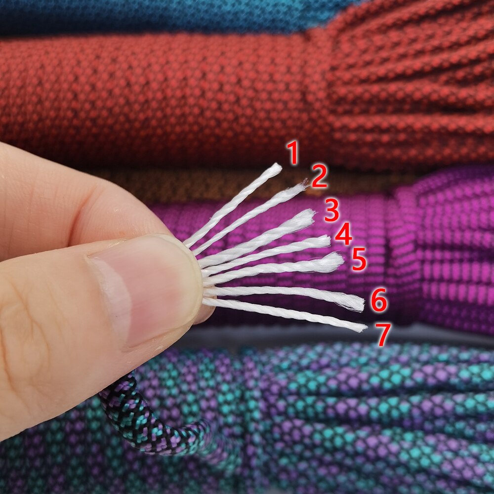 Paracord 550 linka spadochronowa Paracord lina Mil Spec typ III 7Strand 100FT 31 metrów wspinaczka Camping sprzęt do survivalu