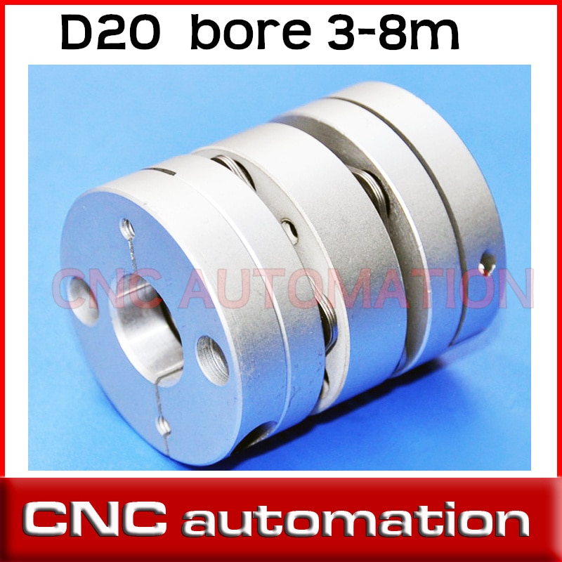 D20mm Double Diaphragm Disc Shaft Coupler Disk Coupling, 5mm, 6mm, 6.35mm, 8mm Encoder Elastic Connector