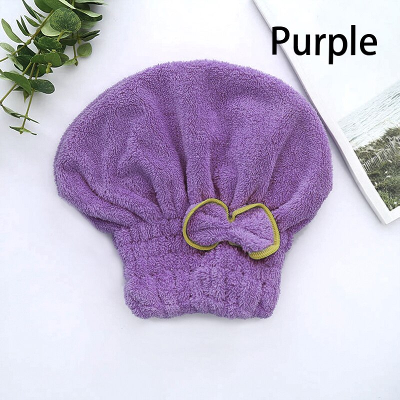7 kleuren Microfiber Effen Snel Droog Haar Hoed Haar Tulband Vrouwen Meisjes Dames Cap Zwemmen Drogen Handdoek Hoofd Wrap Hoed: C