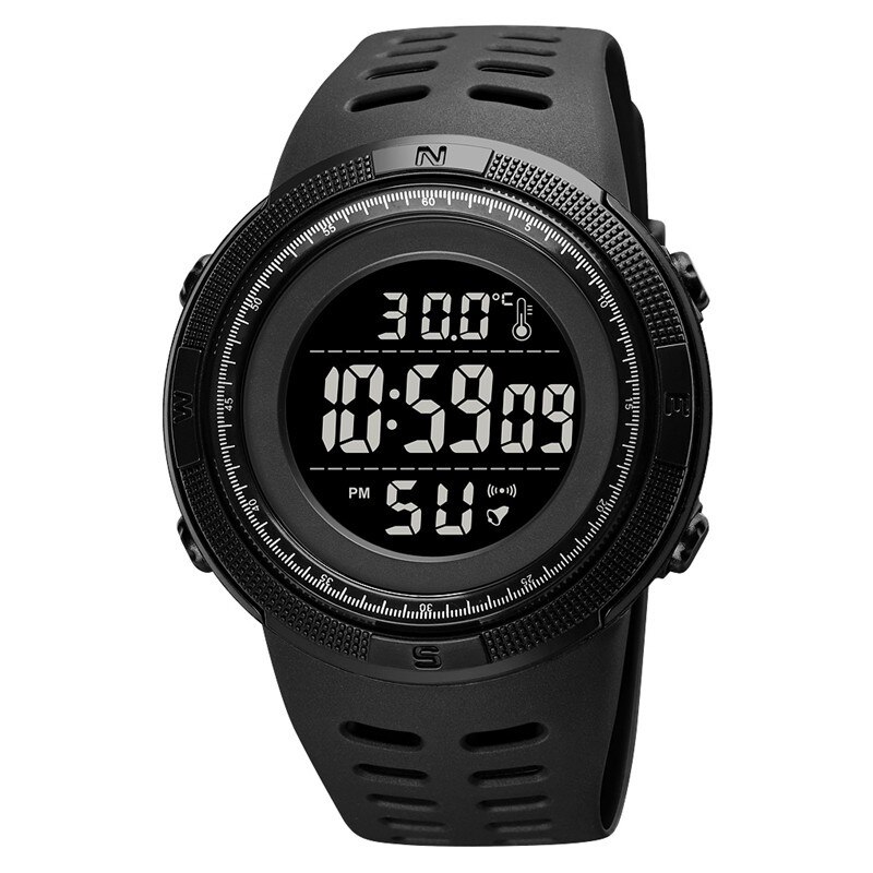 Skmei led digitale menn sport klokker kroppstemperatur måle vanntett langt batteri vekkerklokke lysende led sunn mannlig sport: Stil 3