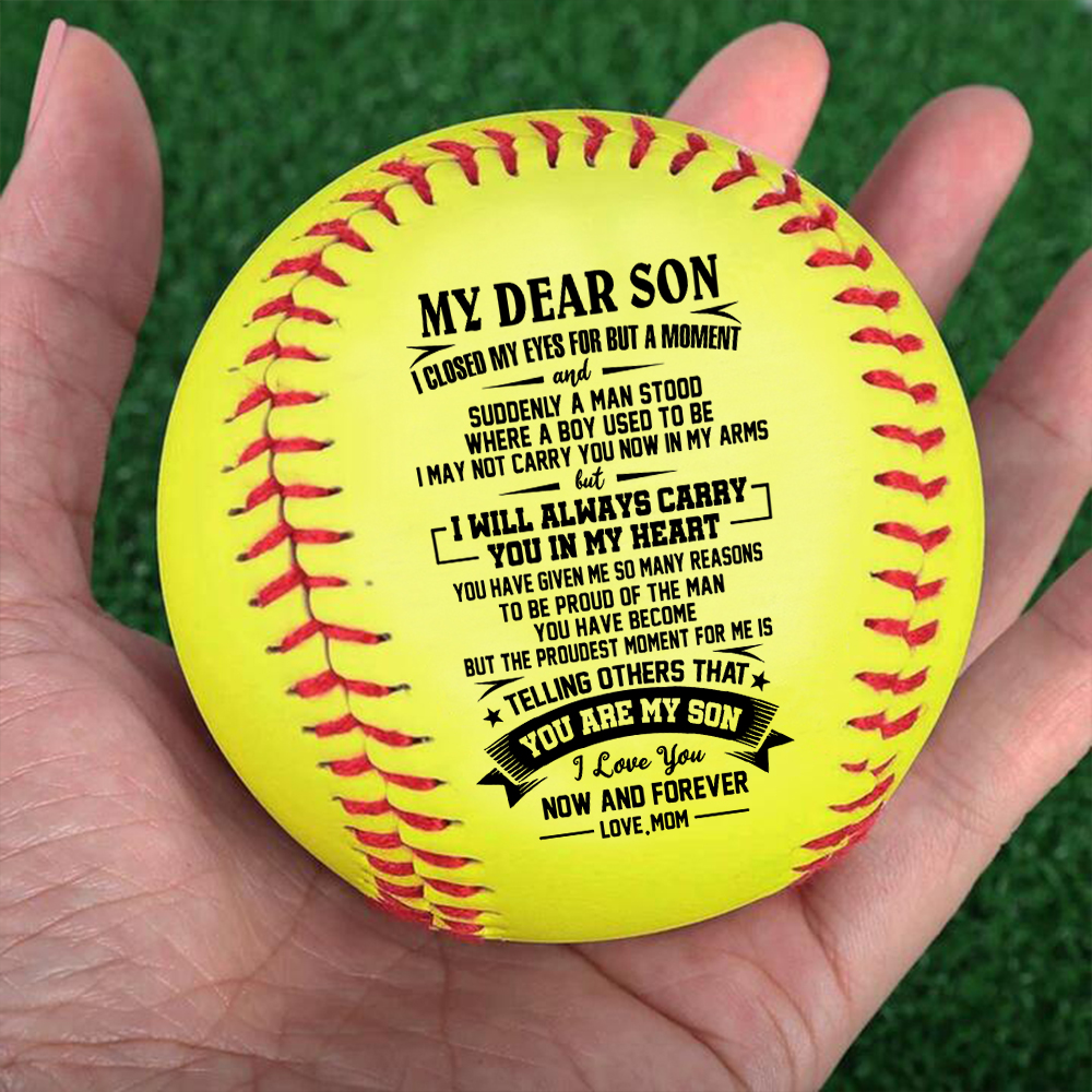 Moeder Om Mijn Zoon, Vergeet Hoeveel Je Zijn Geliefd Baseball Bal Softbal