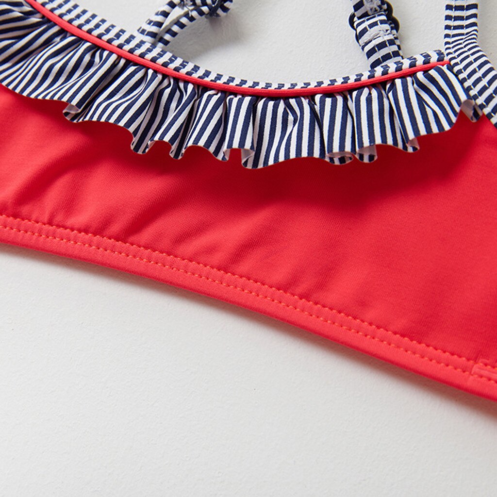 Glamour Red Bikini Swimsuit Children Kids Girls Bikini Beach Swimsuit+Shorts Comfortable Swimwear Set Outfit biquinis feminino