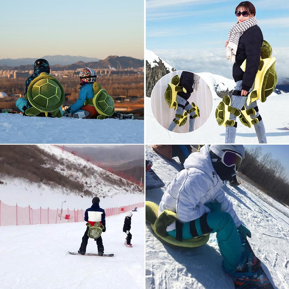 Ski hoftestøtte skildpadde form halebenet beskyttende pude haleben hoftebeskytter anti-fald stødsikker pude udendørs skiudstyr