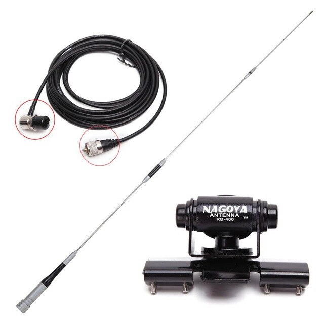 Diamond SG-7500 Dual Band UHF/VHF 144/430MHz Stainless Steel 150W 3.5/6.0dBi Gain Antenna SG7500 for Ham Car Mobile Radio: add antenna set