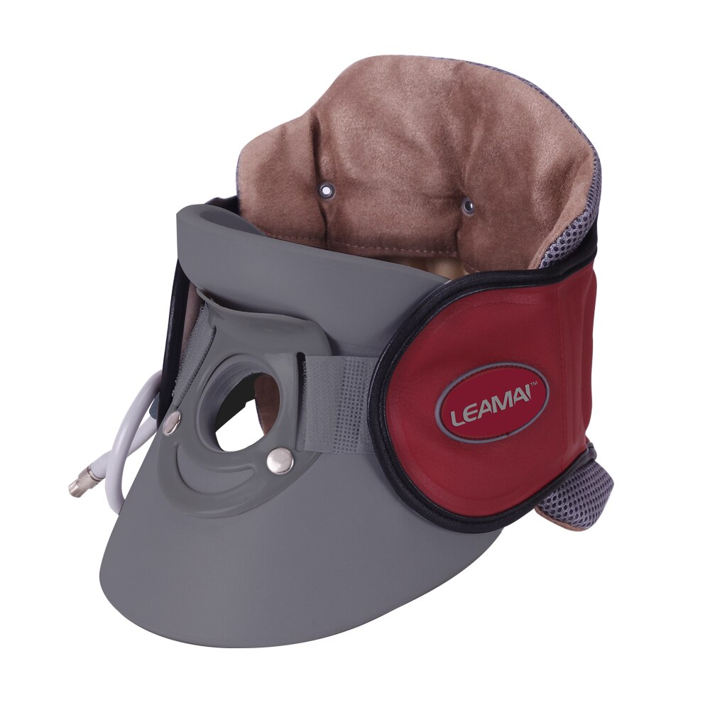 LEAMAI Inflatable Cervical Neck Traction Device Orthopedic Pillow Pain Stress Relief Neck Stretching Neck Collar Support Brace: Red