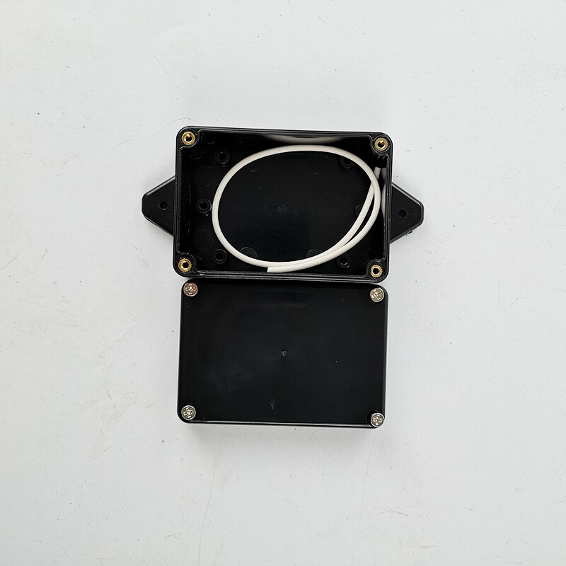 Waterproof Plastic Enclosure Box Electronic Project Instrument Case Electrical Project Box ABS Outdoor Junction Box Housing: black color with ear