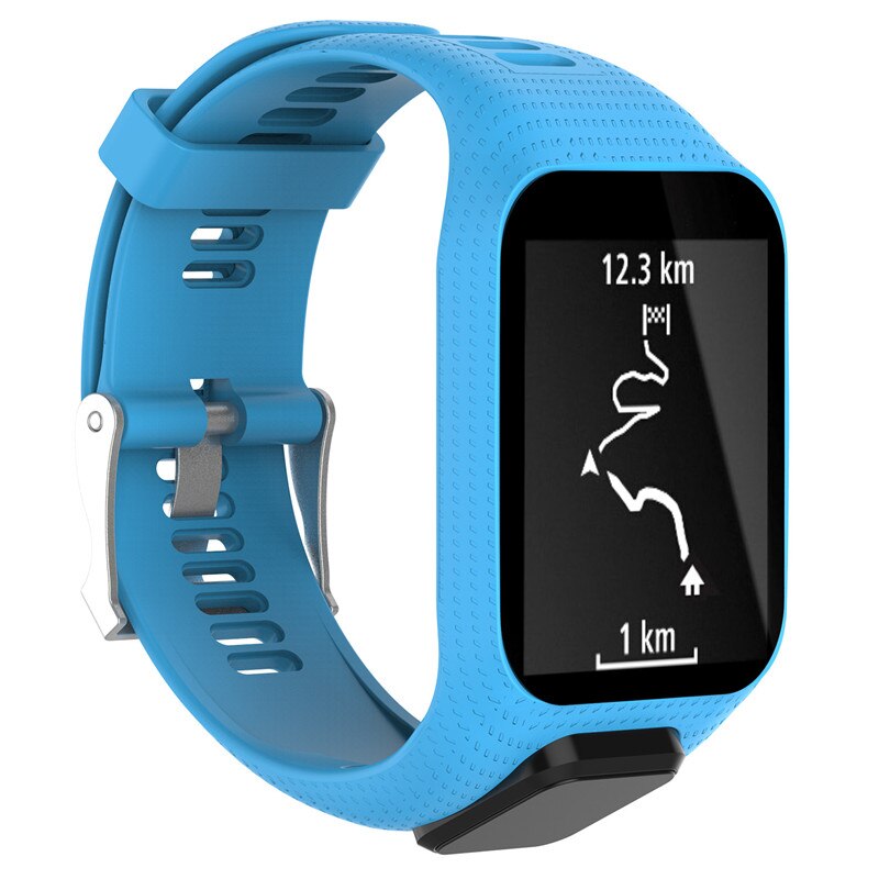 Wrist Band Strap For TomTom 2 3 Runner Spark Music Adventurer Tom Tom Golfer 2 Replacement Bracelet Silicon Belt Watch: xyst-sky blue