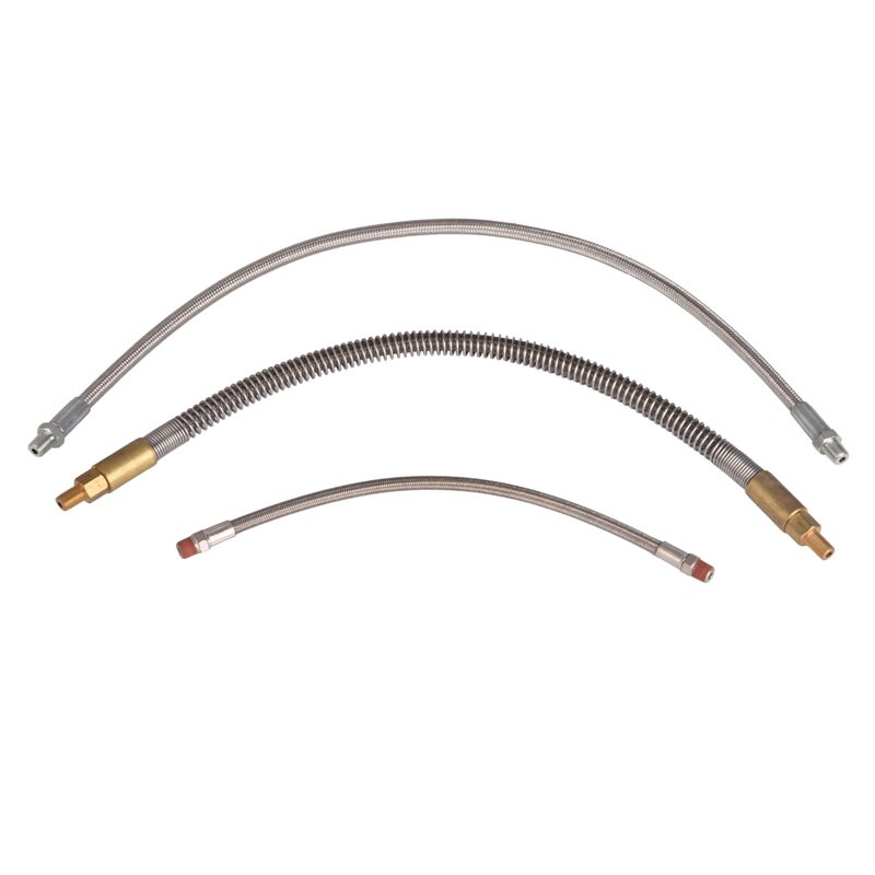 High Pressure Tube HP stainless steel braided Hoses 300bar/4500psi 1/8NPT Male Connection 60cm Long