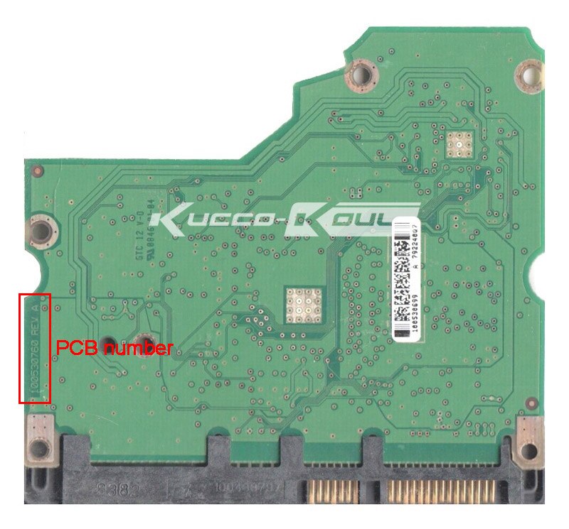Le disque dur partie la carte électronique de carte PCB 100530760 pour la réparation de disque dur de SATA de la récupération 3.5 de données de Seagate ST31500341AS