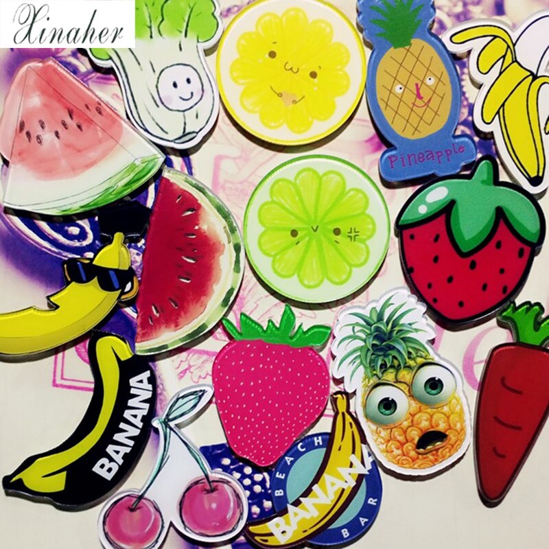Ananas Banaan Watermeloen Lemon Broche Acryl Pin Badges Pictogrammen Op De Rugzak Medaille Decoratie Badge Voor Kleding