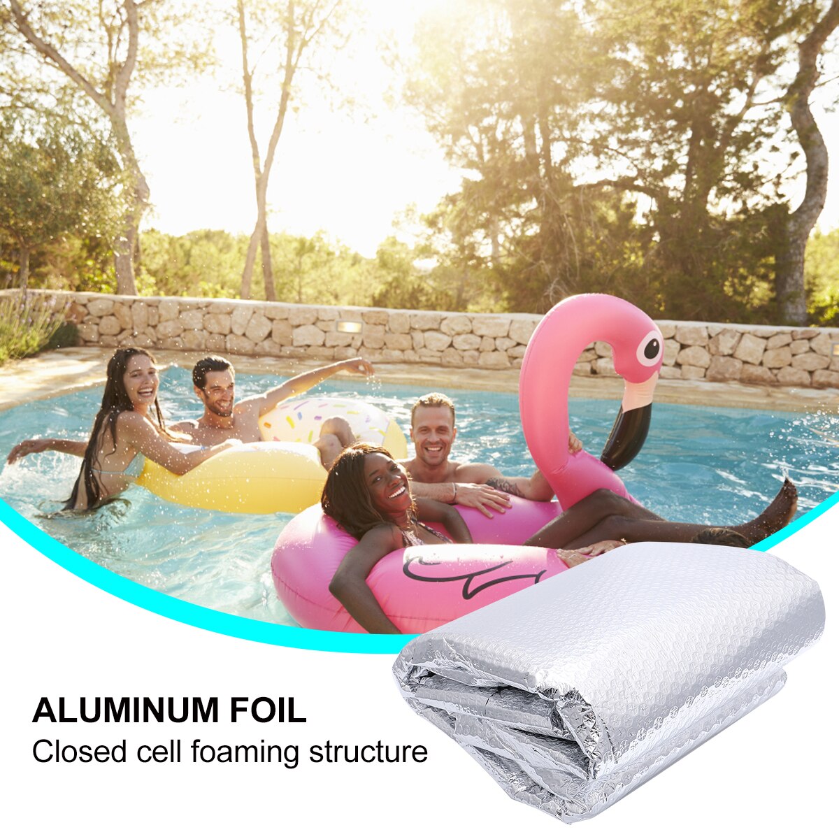 1PC Swimming Pool Heat Preservation Cover Heat Insulation Swim Pool Cover Thermal Insulation Pool Film Swimming Pool