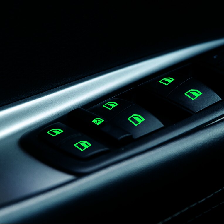 Auto Raam Schakelaar Lichtgevende Sticker Voor Chrysler Voyager 300c Stad En Land Sebring MK3 200
