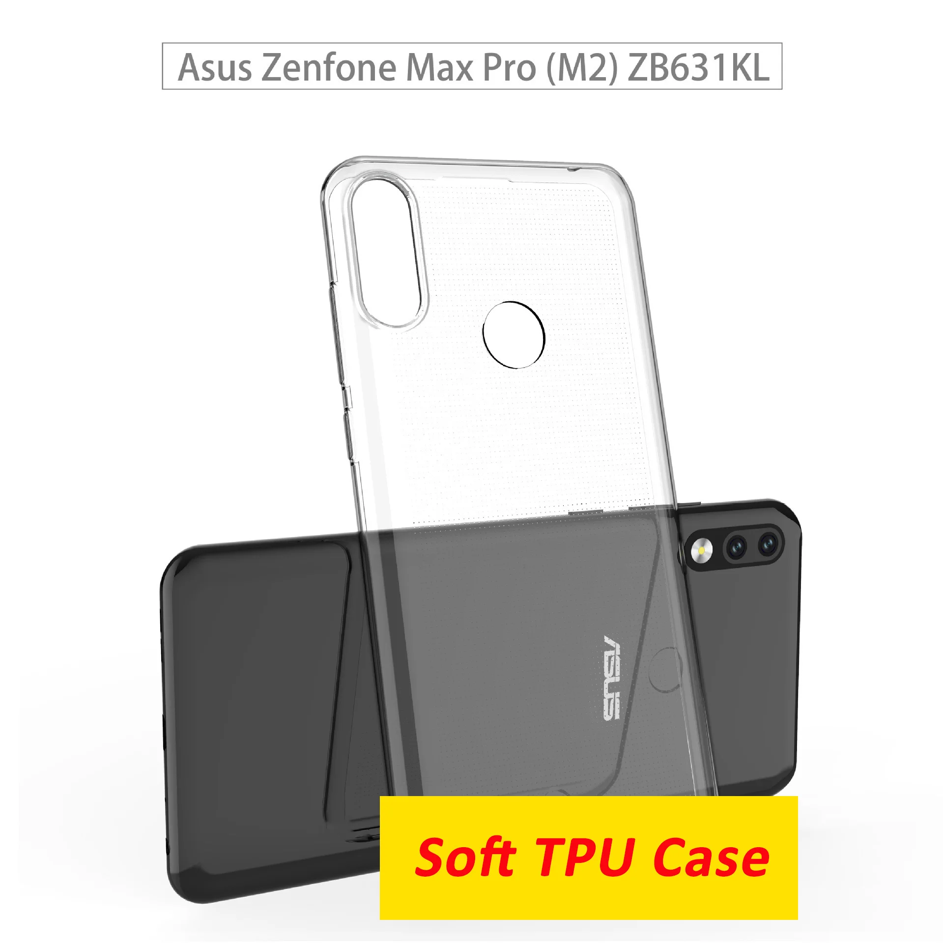 Coque souple en TPU pour ASUS Zenfone Max Pro M2 M1 ZB601KL ZB602K ZB631KL, étui en Silicone Transparent, housse de protection transparente ultra-mince