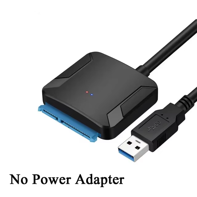 SATA 3 zu USB 3.0 Adapter SATA III Kabeladapter Externes Festplattenkonverterkabel für 2,5/3,5 Zoll HDD SSD mit Netzteil: Orange