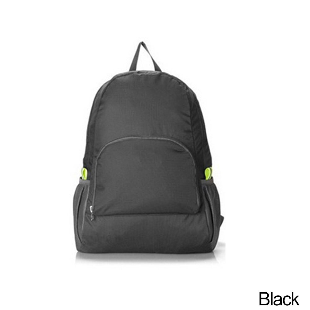 Zaino pieghevole a 8 colori zaino sportivo da esterno di grande capacità zaino da campeggio zaino da pesca borsa da ciclismo per Unisex: Black