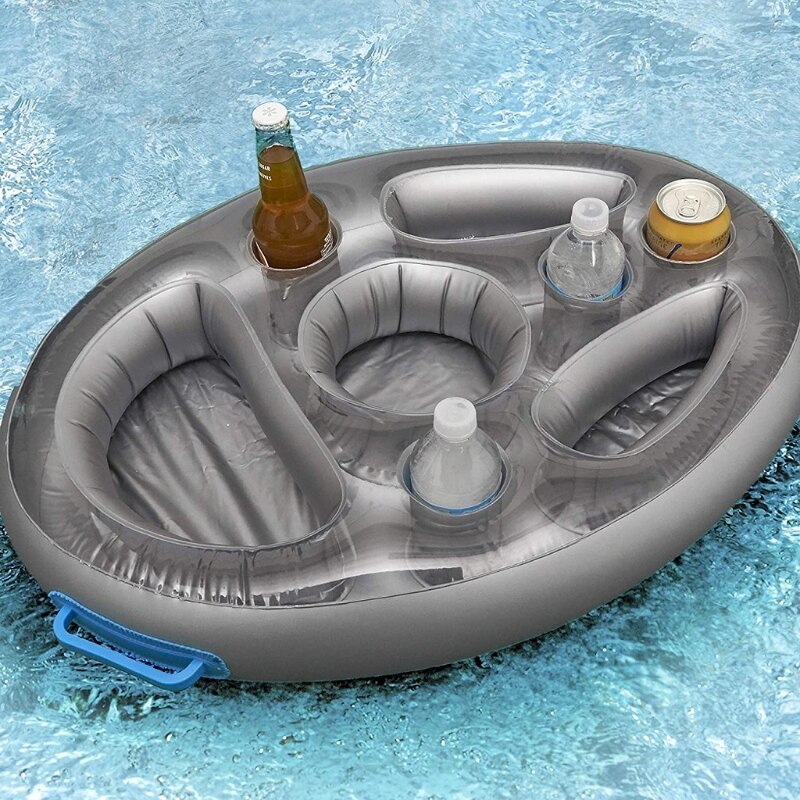 97BC Fancy Inflatable Floating Drinking Holder Pool Food Tray Cooler Serving Bar for Summer