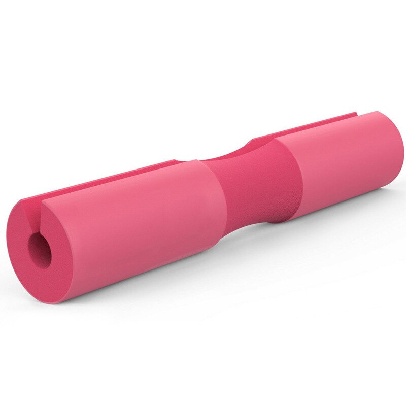 Vægtstangspude squat pad bar pad hofte stød pude til skulder nakke støtte vægtløftning glute bridge gym vægt udstyr: Lyserød