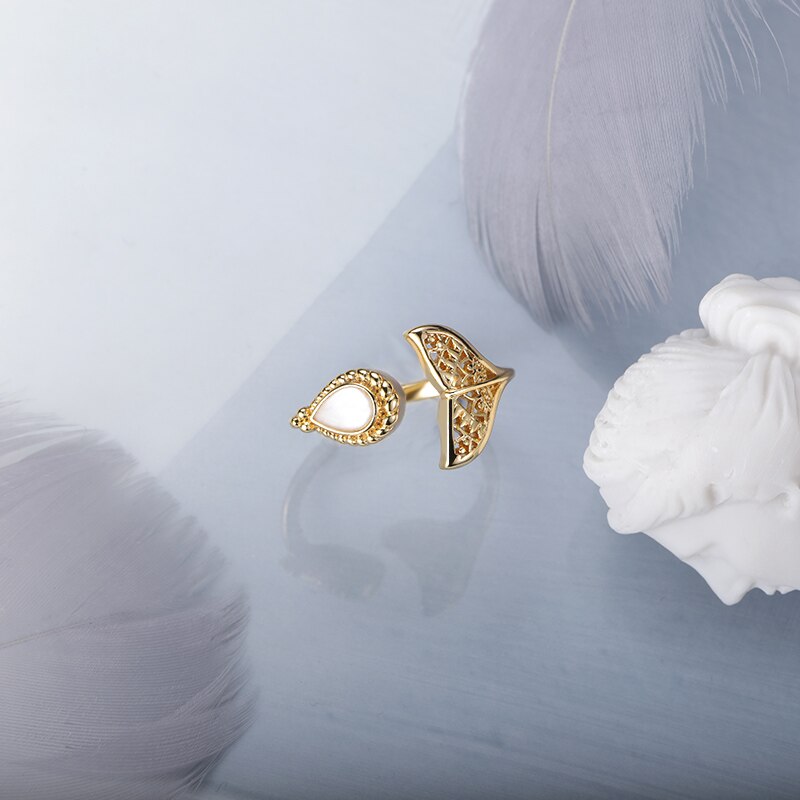 Anelli di coda di sirena di cristallo carino di moda per gioielli da spiaggia da donna anello di colore argento dorato regolabile 2021 nuovo regalo di nozze di tendenza
