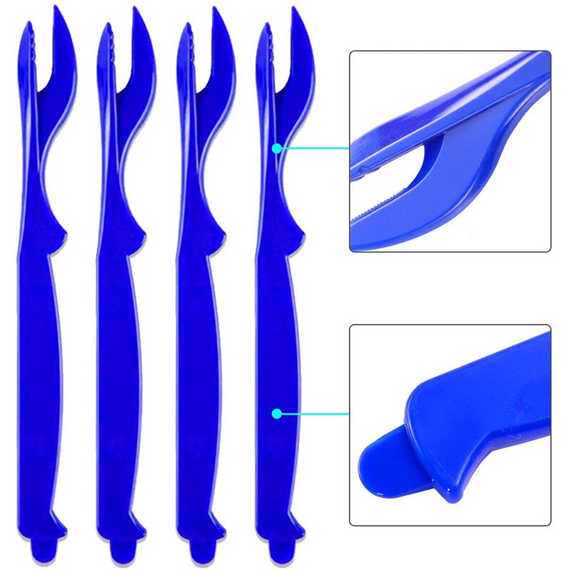 12 PCS Seafood Tools Set - 4 Crab Crackers, 4 Lobster Shell Forks, 4 Crab Leg Forks &amp; Storage Bag - Nut Cracker Set