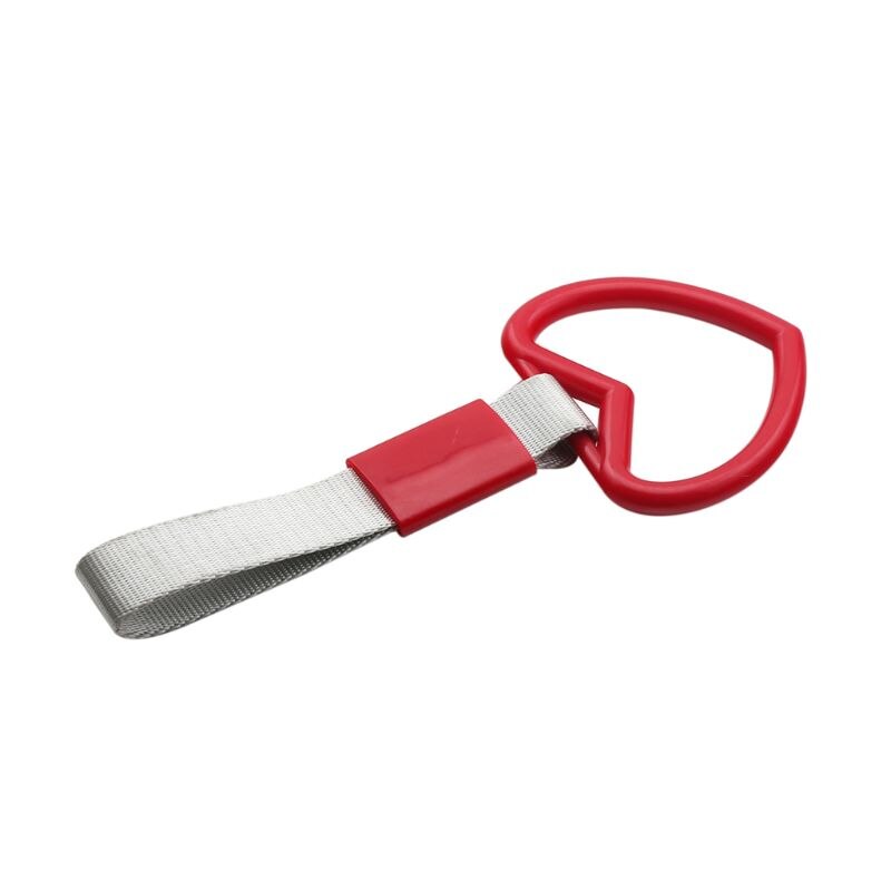Biltillbehör tsurikawa hjärta form ring jdm tåg buss handtag hand charm rem drift drift pvc plast 6 färg