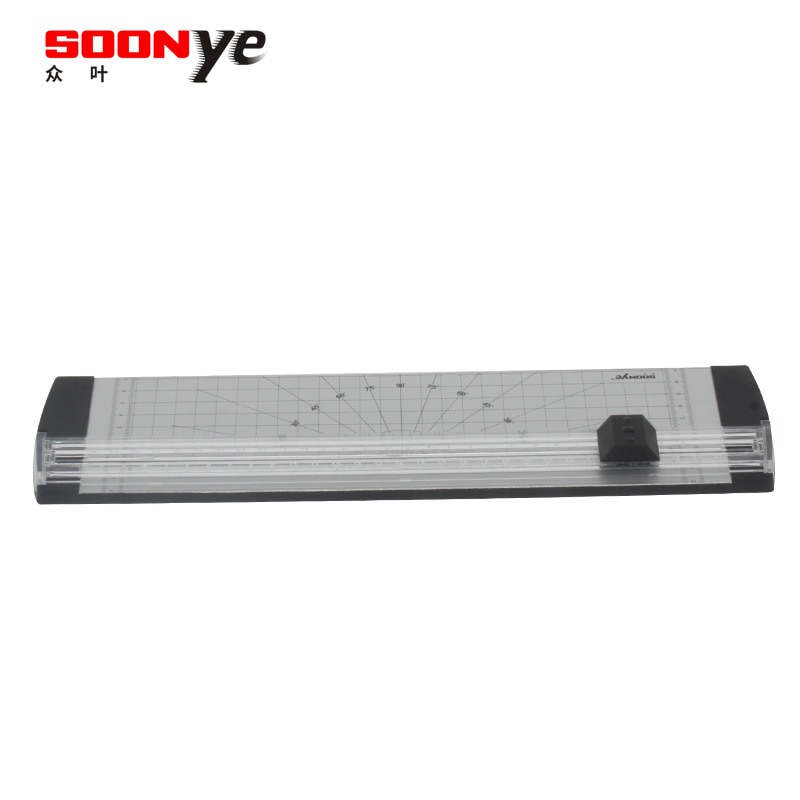 Mini Plastic Paper Cutter A4 Manual Sliding Linear Cutter Small Desktop Photo Cutter
