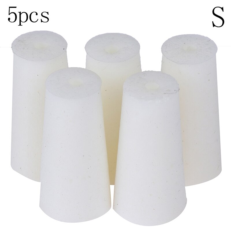 5pcs silicone cap laboratory test tube plug wine plug shut-closing valve hole: Blue