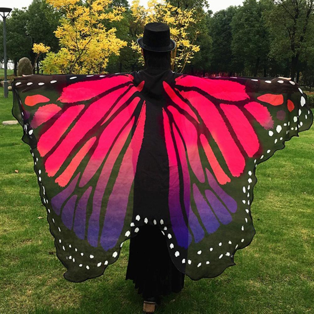 Butterfly Wing Polyester Beach Towel Cape Scarf Women Christmas Halloween Summer Printed Towel Lady Clothes