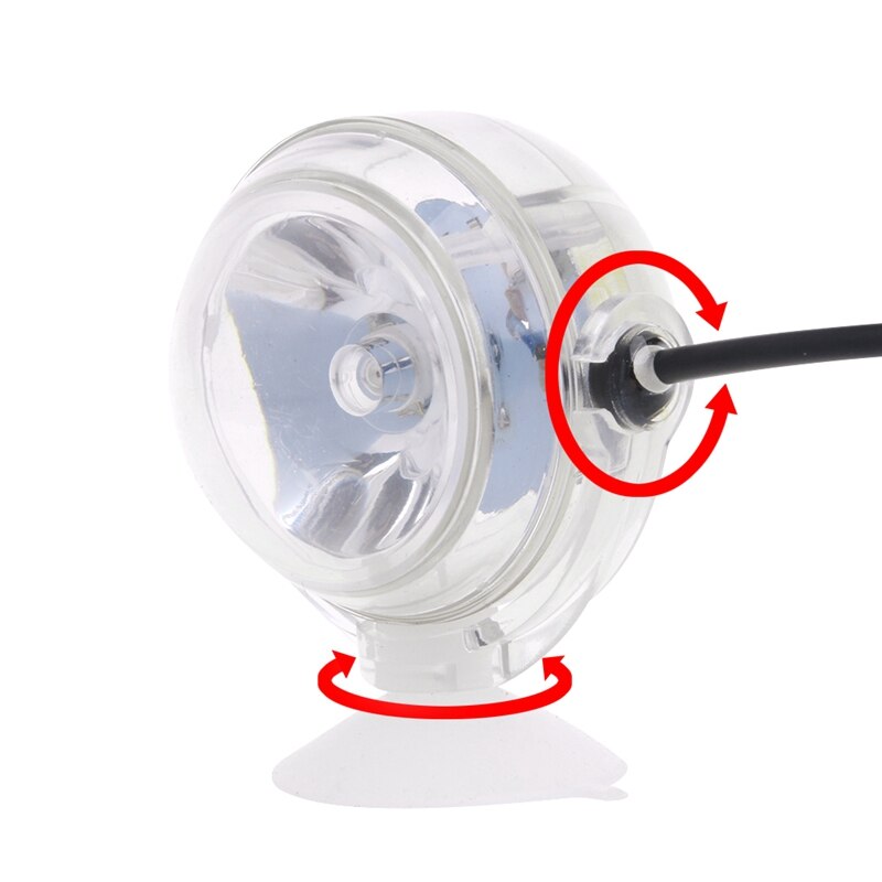 Aquarium Fish Tank Submersible LED Spotlight Lighting Underwater Lamp EU Plug