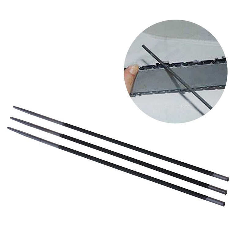 3x Pro 4mm Round Chainsaw Saw Chain Files Filing Sharpener For Woodwork