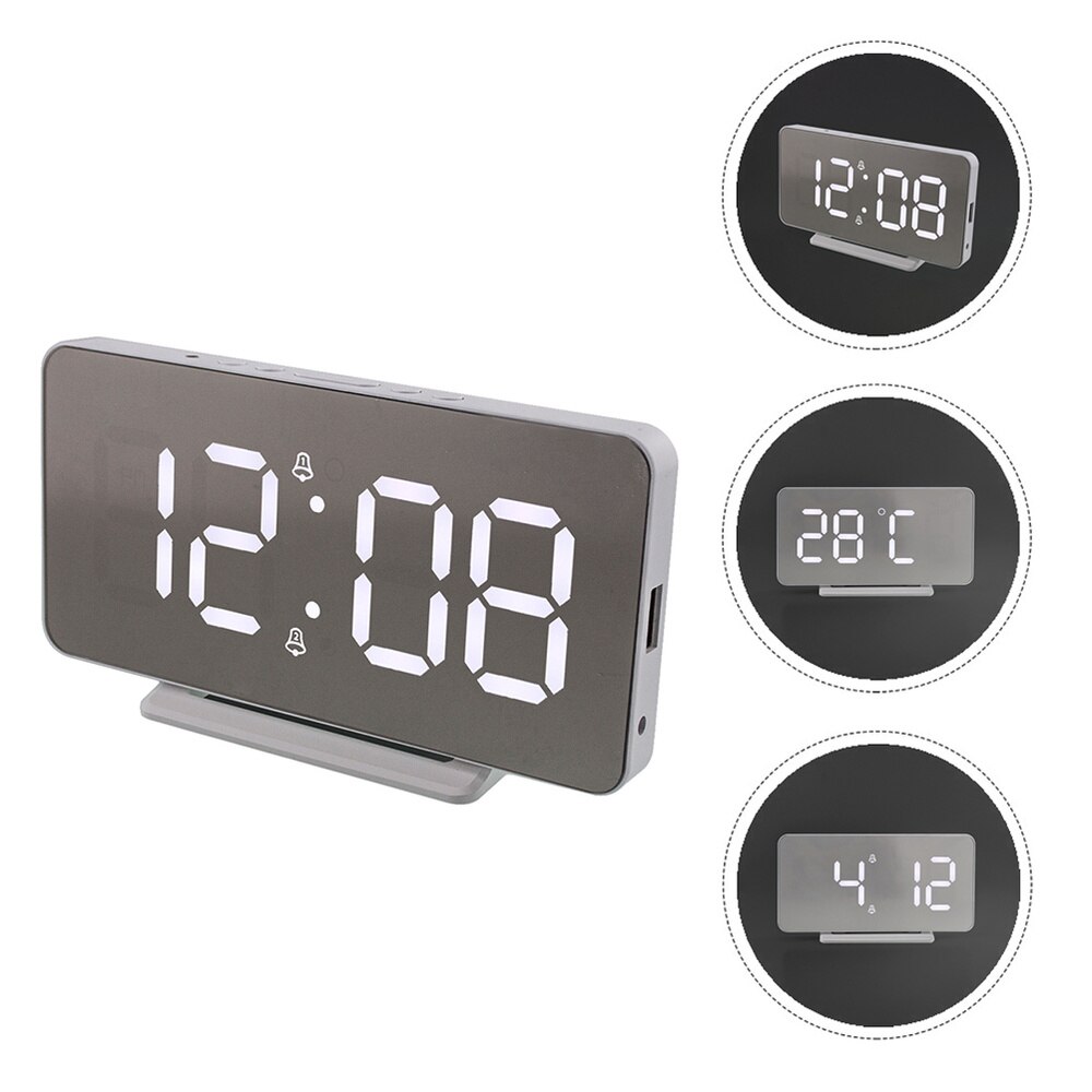 Multifunctional LED Display Digital Alarm Clock Modern Temperature Clock