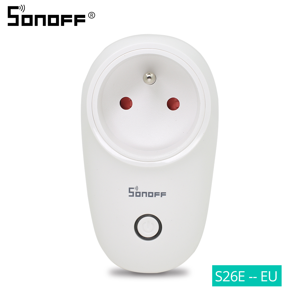 Sonoff S26 Eu EU-E/EU-F/Uk/Au/Us 220V 10A Smart Plug Wifi Stopcontact timer Outlet Remote Alexa Google Home Ifttt Compatibel: S26 EU-E