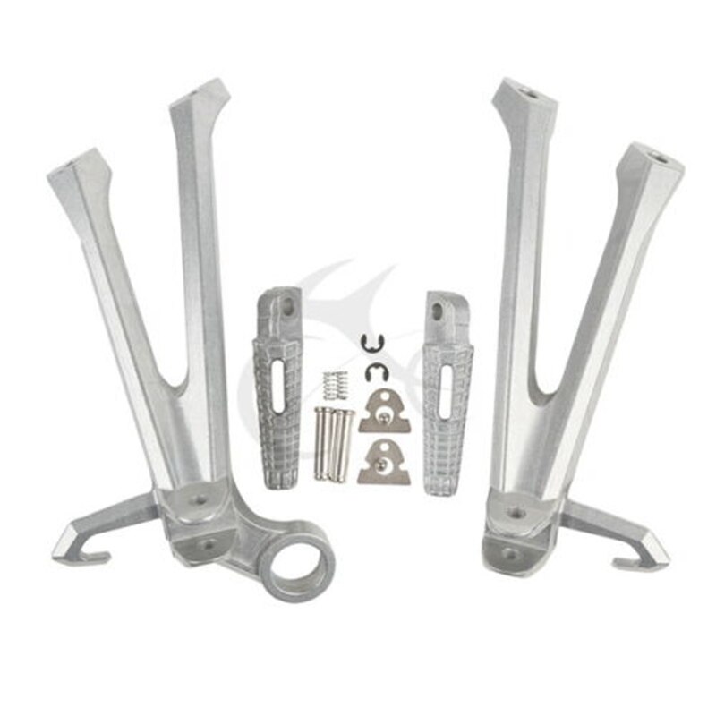 Motorfiets Achter Passenger Voetsteunen Beugel Voor Suzuki Gsxr 600 750: Silver