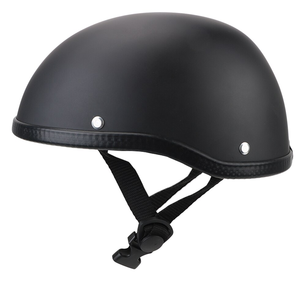 Motorcykelhjelm cykelhjelm retro vintage unisex halv ansigtshjelm mtb cykelhjelm ultralet: Mat sort