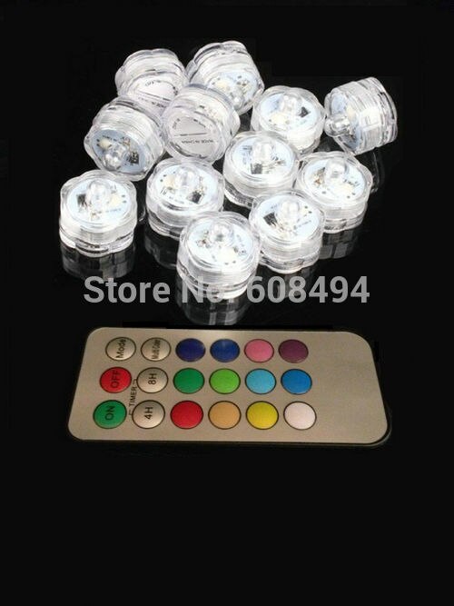 10 teile/los LED tauch floralytes ferngesteuerte Blumen- Teelicht w/Timer Regler RGB farbwechsel Hochzeit weihnachten