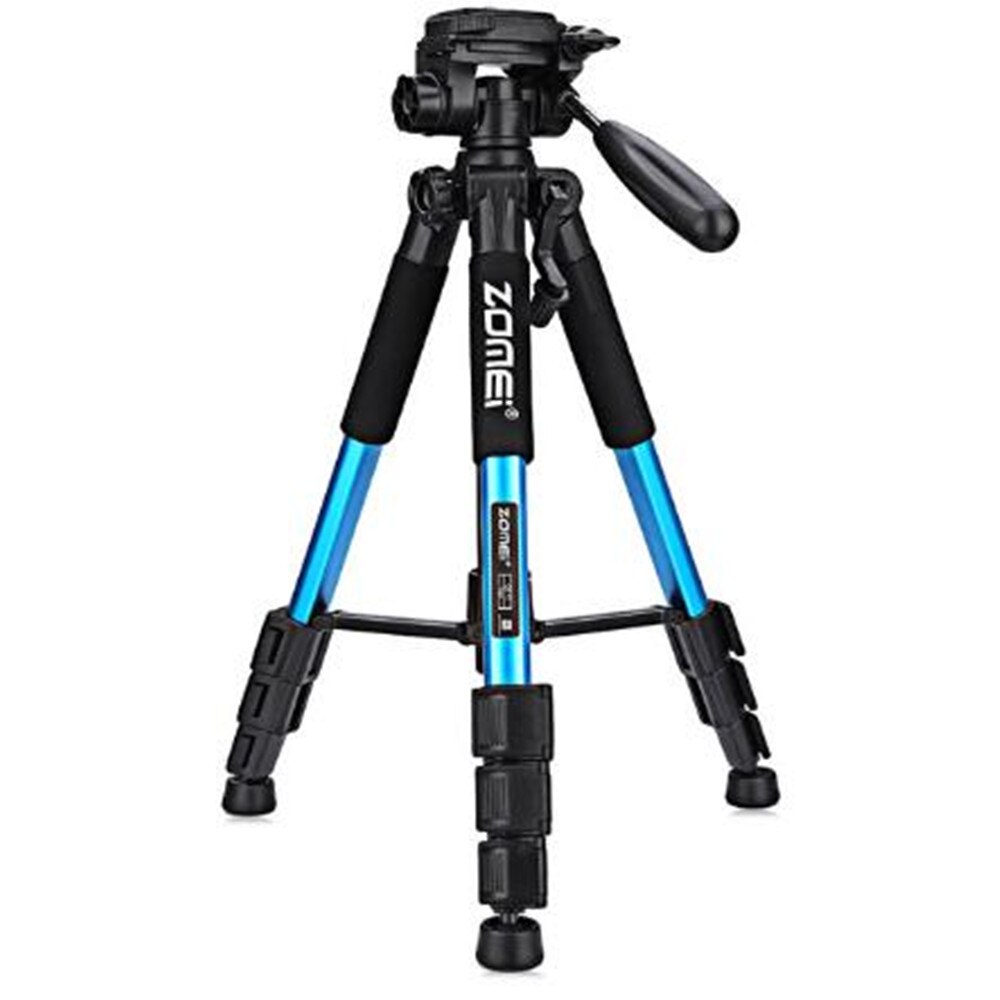 ZOMEI-trípode de cámara Q111 , portátil, de viaje, de aluminio, cabezal panorámico para cámara Digital SLR DSLR, tres colores: Blue