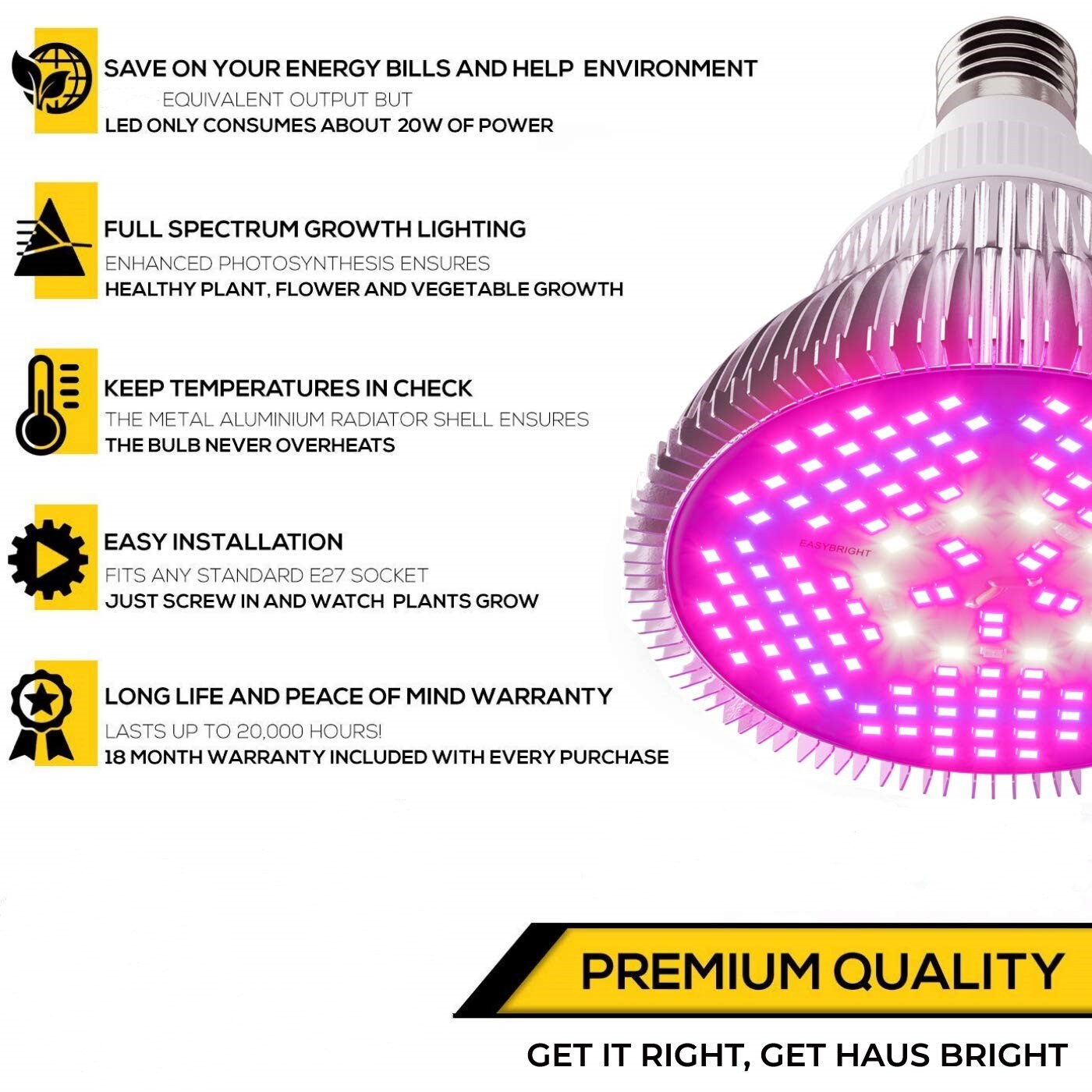 E27 Volledige Spectrum Planten Groeien Led-lampen 10W 30W 50W 80W 100W Plant Lamp voor Indoor Kas Bloem Zaad Tuin Groenten