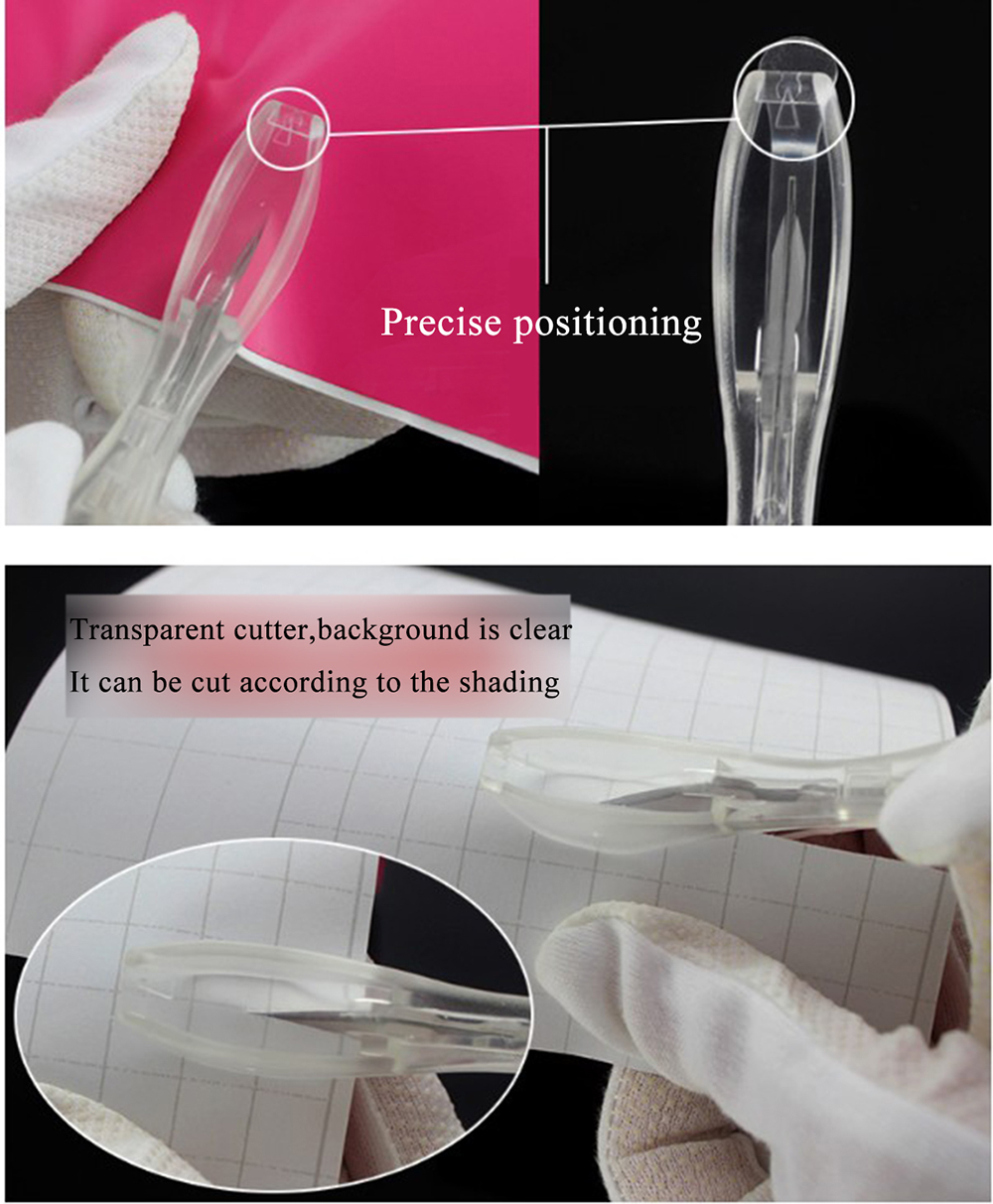 2 Stuks Vinyl Wrap Film Cutter Veiligheid Papier Duckbill Mes Auto Sticker Vinyl Veiligheidssnijder Muur Snijmes Gereedschap