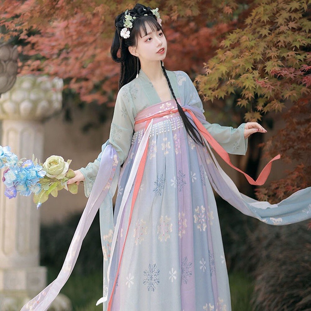 Hanfu – Costume de princesse pour femme, tenue traditionnelle chinoise élégante, Style ancien populaire Tang, vêtements de spectacle féerique, films