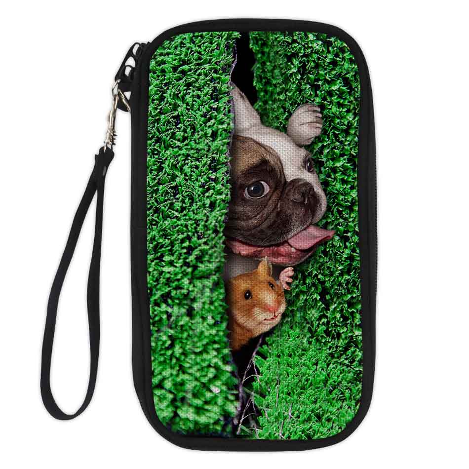 Passport Holder - 3D Animal Print - Polyester Travel Wallet for Men & Women - Document Organizer: U0119Z6