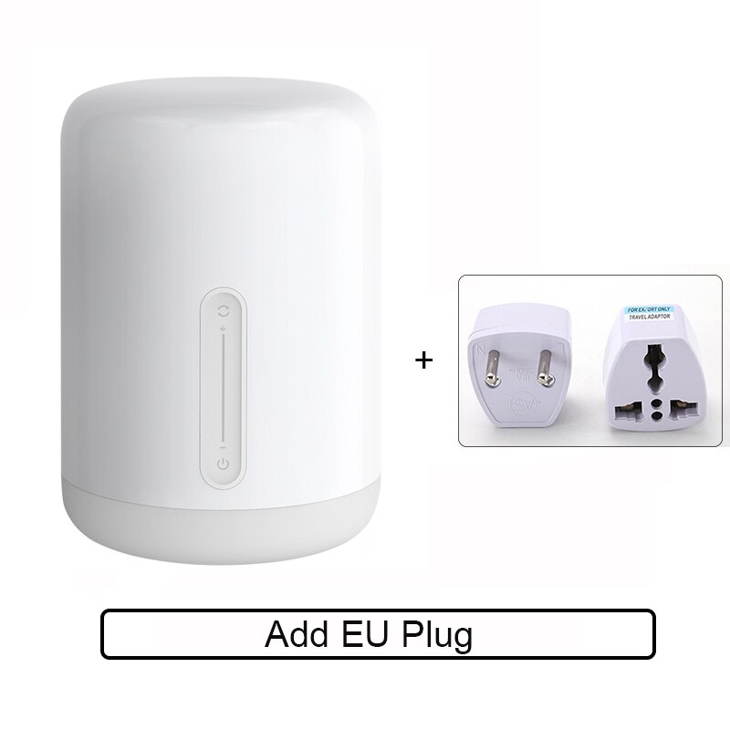 Xiao mi mi jia lampe de chevet 2 lumière intelligente commande vocale Bluetooth WiFi connexion contrôle tactile pour mi maison App Apple Homekit Siri: Add EU Plug