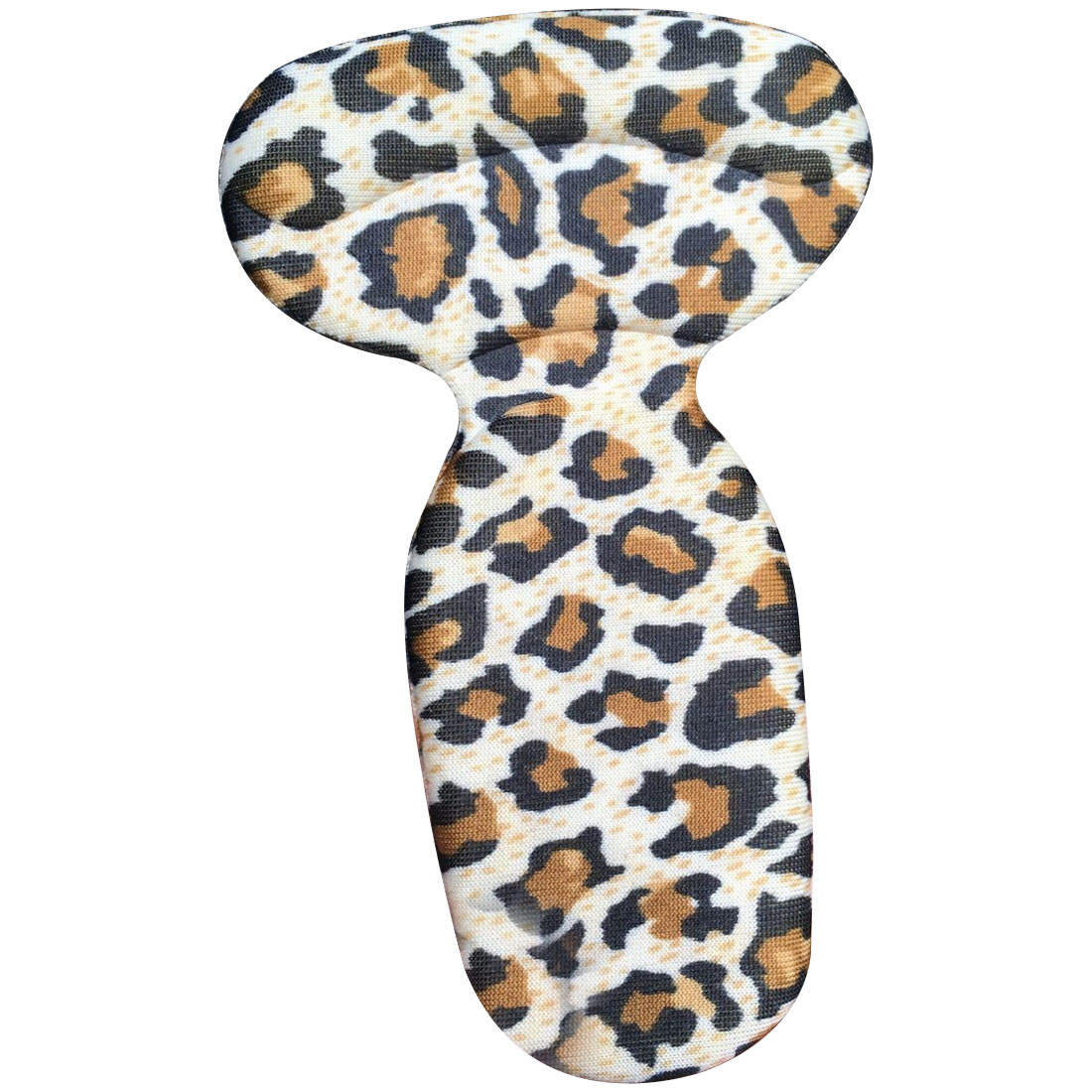 1 Pair T-Shape Insoles High Heel Shoes Pads Soft Sponge Cushoin Foot Protector Shoe Lift: Leopard