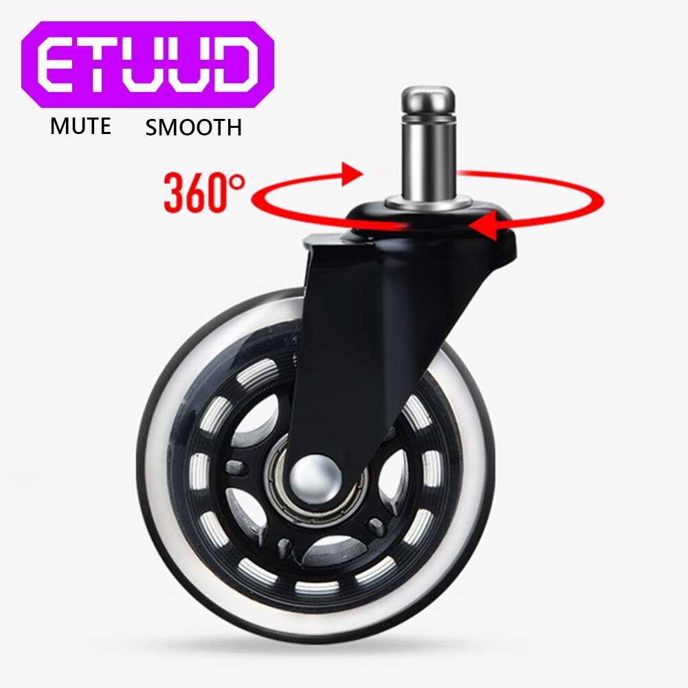 ROUE - ROULETTE,Click-in--roues De Remplacement Universelles Pour Chaise De Bureau, Pivotantes