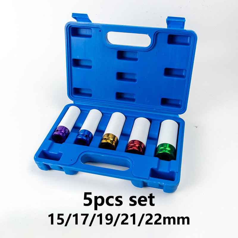 1/2" Drive Lug Nut Socket Set Wheel Socket Set Impact Lug Nut Socket Set Thin Wall Lug Nut Socket Set with Colored: Dark purple