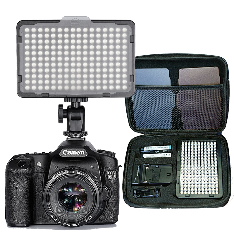 176 Pcs Led Licht Voor Dslr Camera Camcorder Continu Licht, Batterij En Usb Lader, carry Case Fotografie Foto Video Studio