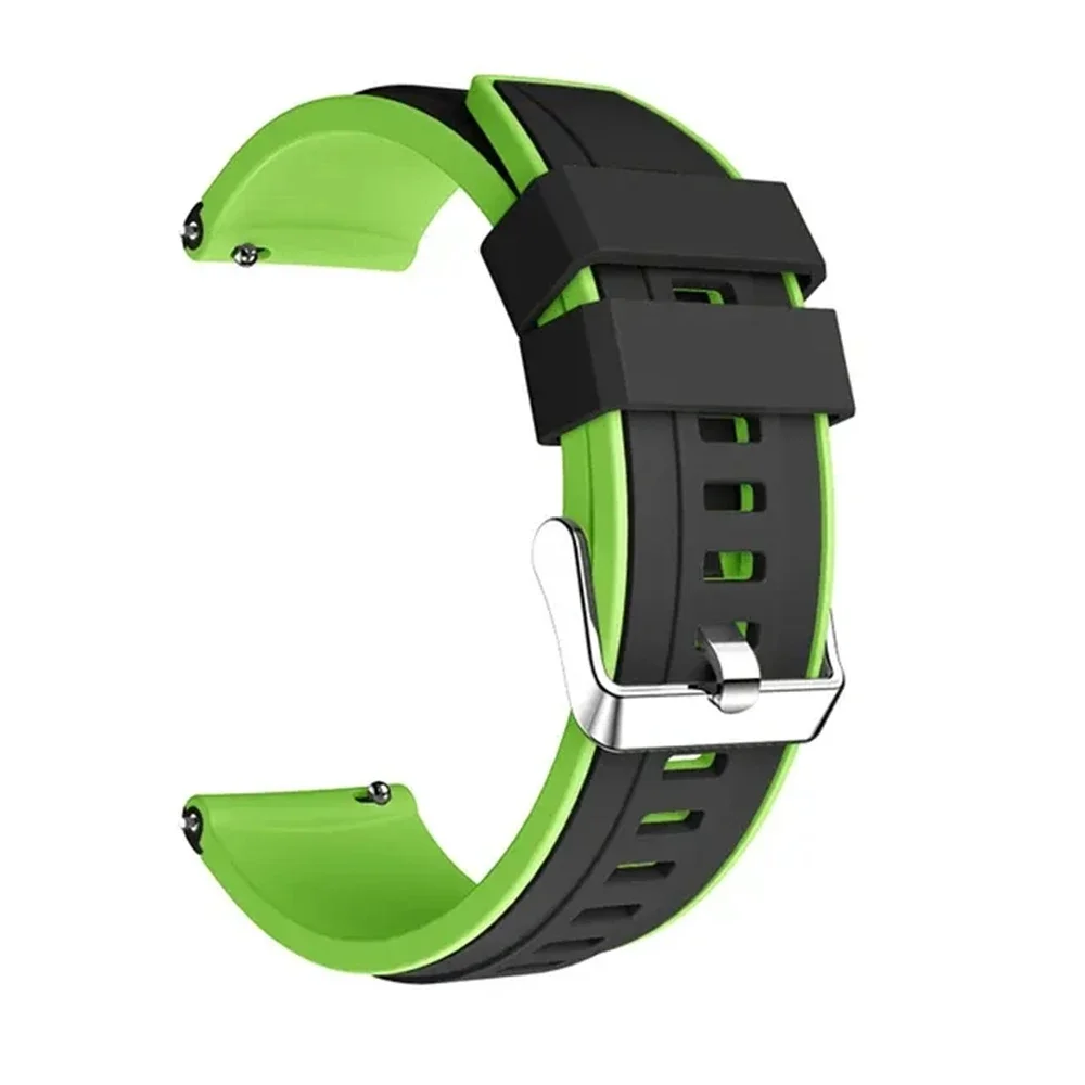Silikone 20mm rem til amazfit gtr 47 42 mm, gtr 22mm 3 sport armbånd til amazfit gts 4 3 2e 2 mini urrem til amazfit bip: Grøn blå / 22mm