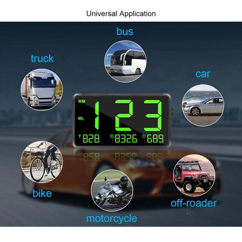 Universal- Digital Auto Gps Tacho Geschwindigkeit Anzeige Km/H Mph Für Fahrrad Motorrad Geschwindigkeit Alarm Laufleistung Recorder