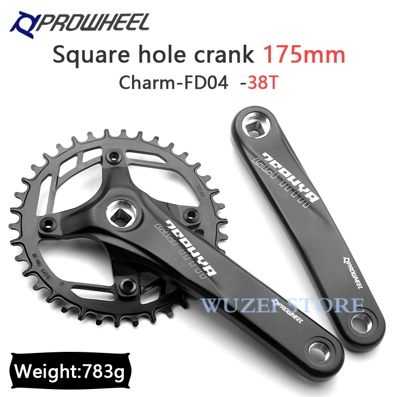 Prowheel Fiets Crank Tandwiel Mtb Fiets Vierkant Gat 170Mm 175Mm Crankstel 32T 34T 36T 38T 40T 104BCD Staal Smalle Brede Kettingblad: 175mm 38T