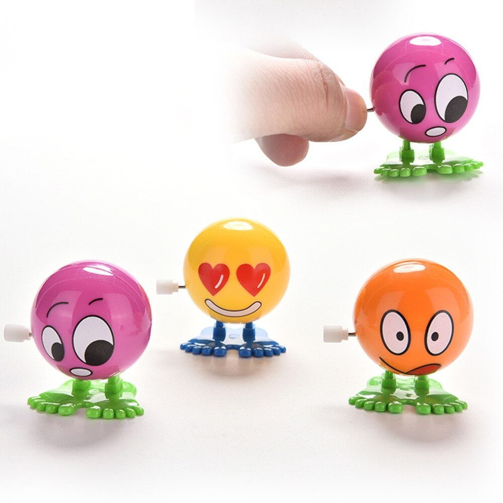 1 stk søde farverige sjove ansigt salto kører urværk afvikle legetøjsvenlige miljømaterialer forår baby legetøj