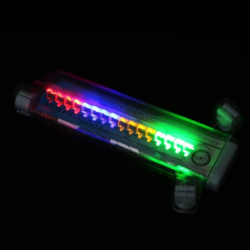 Luces para rueda de bicicleta, luz reflectante con 16 Flash, Lámpara decorativa resistente al agua